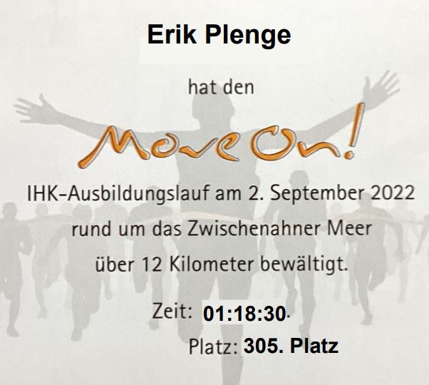 Urkunde Bild Ausbildungslauf 2022